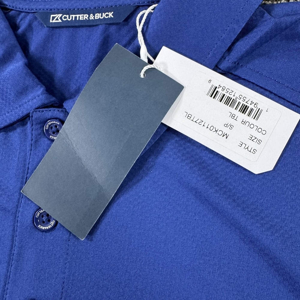Cutter Buck The Players Shirt Mens‎ Small Blue PGA Tour Golf Polo Embroidered - Picture 4 of 9